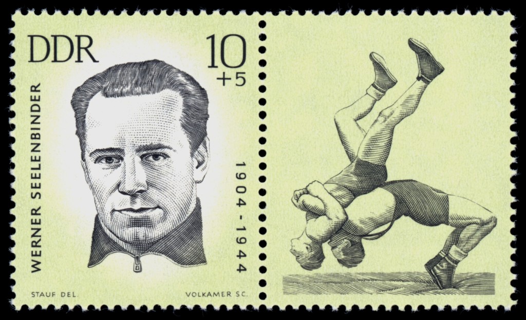 Почтовая марка, выпущенная в Германии в честь борца и антифашиста Вернера Зеленбиндера